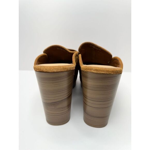 Splendid Clogs Vina Platform Size 10 Tan Suede Leather Slip On Shoes NEW - Picture 10 of 12
